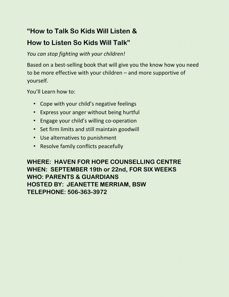 How to talk so your kids will listen - how to listen so your kids will talk